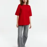 Джемпер с коротким рукавом Siluetti Volumica, красный, размер XS/S