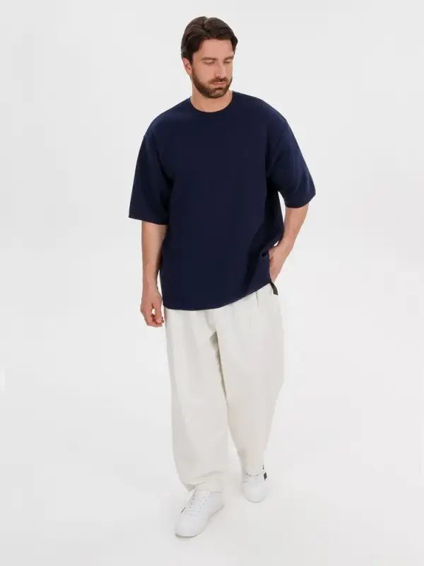 Джемпер с коротким рукавом Siluetti Volumica, темно-синий, размер XL/XXL Джемпер с коротким рукавом Siluetti Volumica, темно-синий, размер XL/XXL