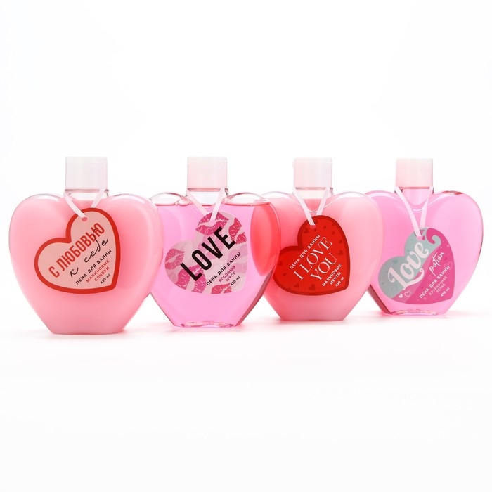 Пена для ванны &laquo;С любовью к себе&raquo;, 430 мл, аромат малиновых сливок, ЧИСТОЕ СЧАСТЬЕ