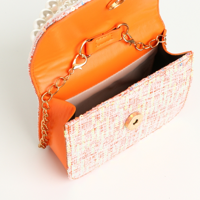 Сумка детская для девочки на клапане &laquo;Выбражулька&raquo;, цвет оранжевый