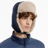 Шапка-ушанка Wasa, темно-синяя