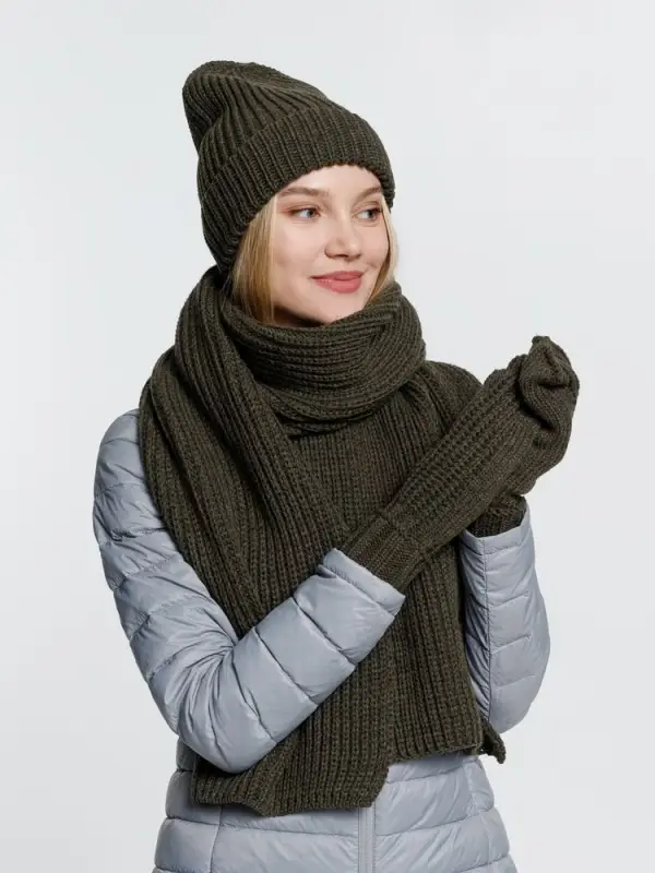 Шарф Nordkyn, зеленый (оливковый)