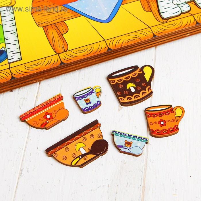 Театр настольный, с элементами бизиборда Театр настольный, с элементами бизиборда "Три медведя"