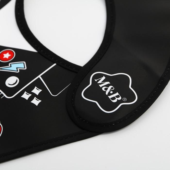 Нагрудник для кормления «Rock star» непромокаемый на липучке, с карманом Нагрудник для кормления «Rock star» непромокаемый на липучке, с карманом