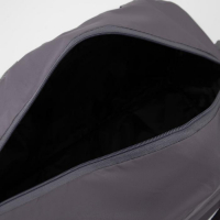 Сумка спортивная женская на молнии, наружный карман, длинный ремень, средний размер, цвет серый