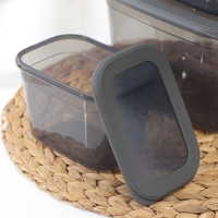 Набор ёмкостей для сыпучих продуктов &laquo;Респект&raquo;, 3 шт, 0,8 л, 1,3 л, 2,3 л, прозрачные, крышка серая