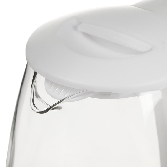 Чайник электрический "Добрыня" DO-1252W, стекло, 1.8 л, 1800 Вт, белый