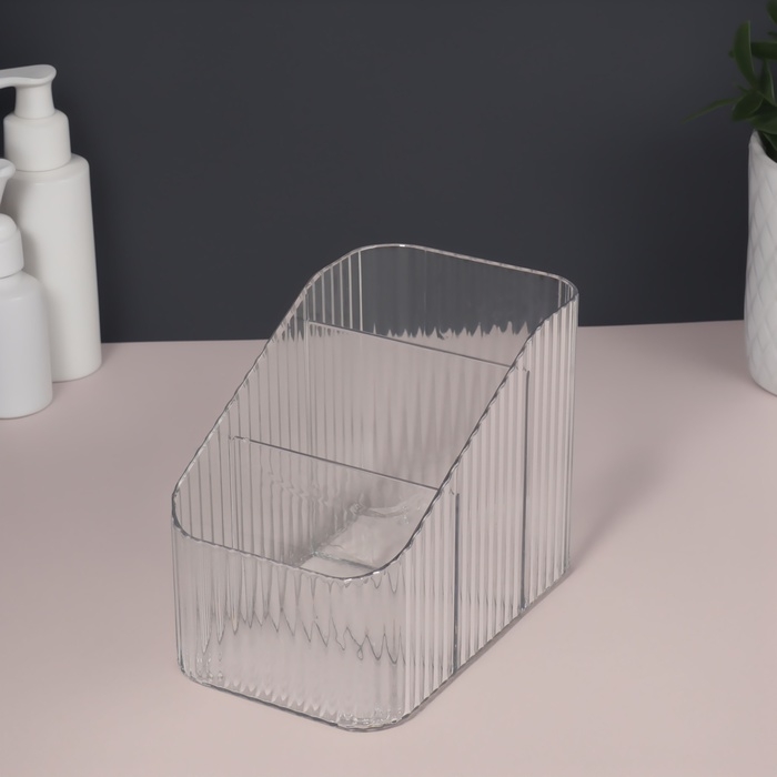 Органайзер для хранения &laquo;CRISTAL&raquo;, 3 секции, 15 &times; 11 &times; 9 см, цвет прозрачный