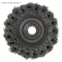 Щетка металлическая для УШМ ЛОМ, крученая проволока, Heavy Duty "чашка", М14, 75 мм