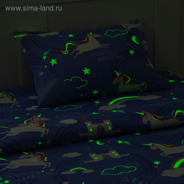 Постельное белье Этель 1,5 сп "Surf the rainbow", 143х215 см, 150х214 см, 50х70 см -1 шт, 100% хлопок, бязь