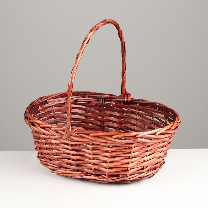 Набор корзин плетеных, 38x30xH14/35см, 33х25xH12.5/30см, 28х20x11/H25 см, 3 шт, ива