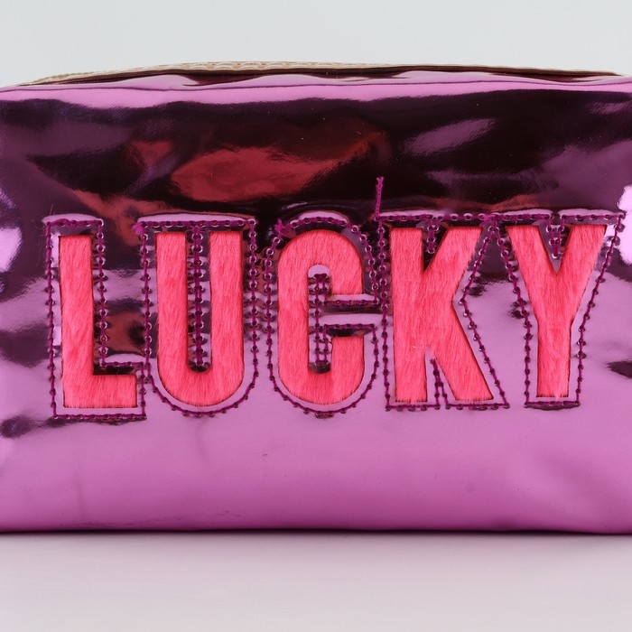 Пенал школьный &laquo;1 сентября: Lucky&raquo;, иск. кожа, 18 х 10 х 7 см, фиолетовый цвет