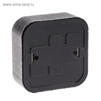 Розетка "Элект" RA 16-131-ЧС, 16 А, 250 В, одноместная, открытая, без з/к,черная под серебро Розетка "Элект" RA 16-131-ЧС, 16 А, 250 В, одноместная, открытая, без з/к,черная под серебро