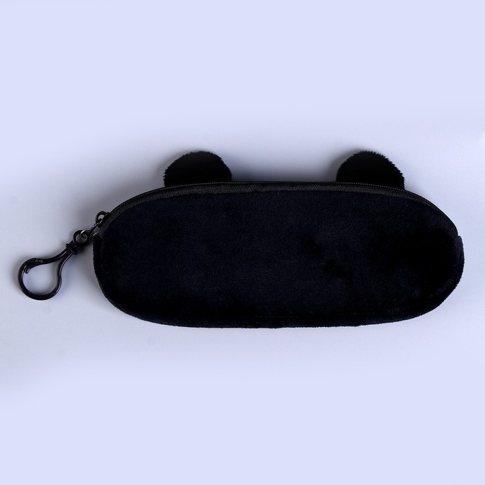 Пенал школьный &laquo;Панда&raquo;, мягкий, 20&times;6.5 см, плюш, белый