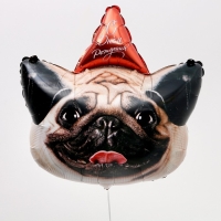 Воздушный шар фольгированный 24" &laquo;Песик с днем рождения&raquo;, без подложки