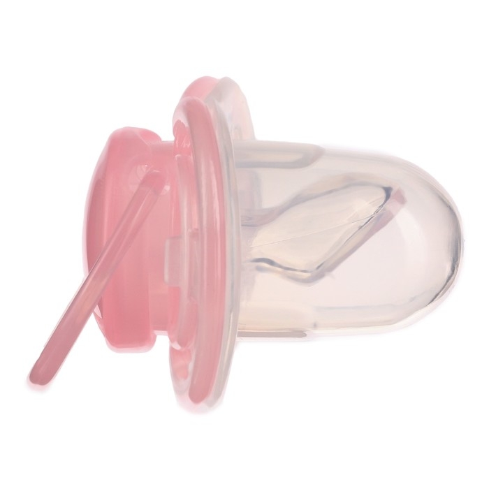 Соска- пустышка ортодотническая, с колпачком, +12 мес., розовый