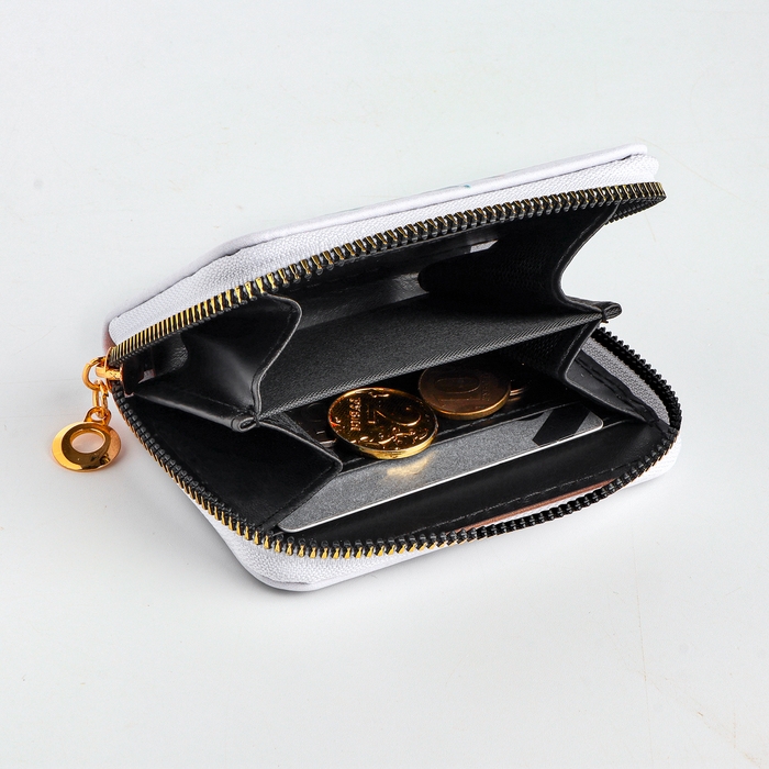 Кошелёк детский на молнии &laquo;Выбражулька&raquo;, цвет белый