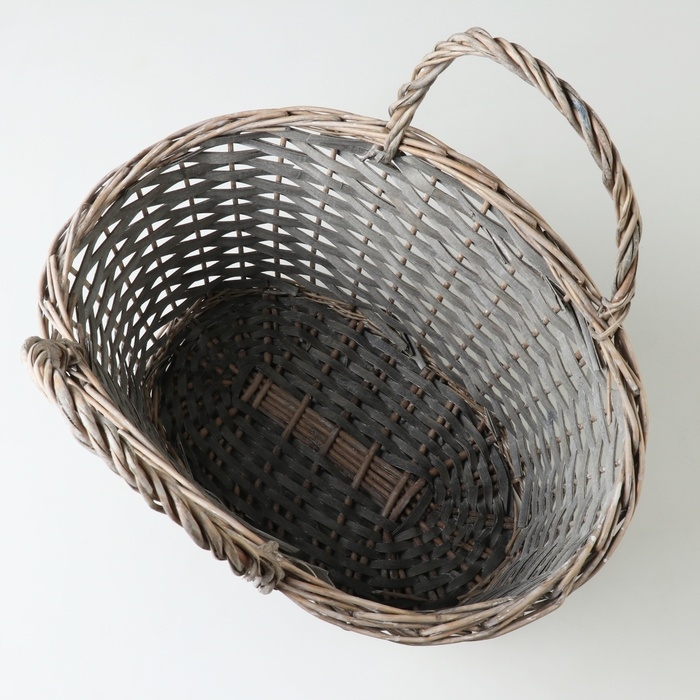 Набор корзин плетеных, 39 х 25 х 19 х 24 х 33 см, 34 х 20 х 17 х 22 х 30 см, 2шт, серые, ива 1029636