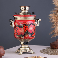 Набор «Рябина», 3 предмета, самовар 3 л, заварочный чайник 0,7 л, поднос Набор «Рябина», 3 предмета, самовар 3 л, заварочный чайник 0,7 л, поднос