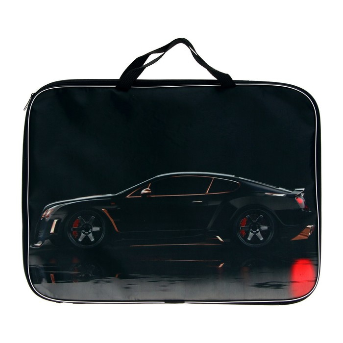 Папка для чертежей и рисунков А3, 470 х 350 х 20 мм, с ручками, текстильная, Calligrata Папка для чертежей и рисунков А3, 470 х 350 х 20 мм, с ручками, текстильная, Calligrata "Тачка"