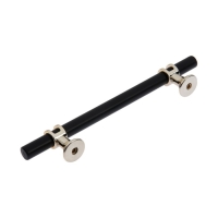 Ручка скоба CAPPIO CAMDEN, м/о 128 мм, d=12 mm, пластик, цвет золото/черный Ручка скоба CAPPIO CAMDEN, м/о 128 мм, d=12 mm, пластик, цвет золото/черный