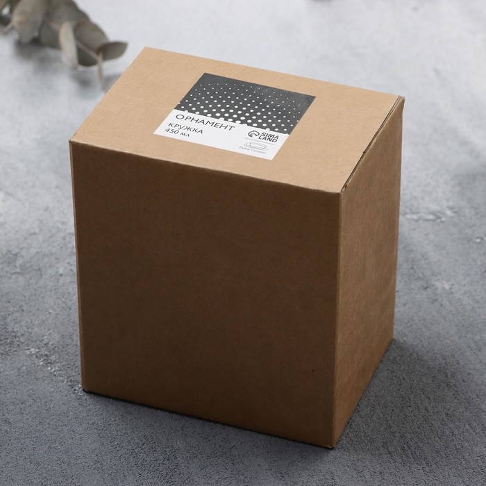 Кружка керамическая «Орнамент», 450 мл, цвет чёрный Кружка керамическая «Орнамент», 450 мл, цвет чёрный