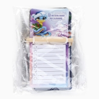 Магнит новогодний с блоком для записи и карандашом &laquo;Новый год: Новогодний&raquo;, МИКС