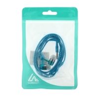 Наушники LuazON VBT 1.10 "Молния", вакуумные, микрофон, синие Наушники LuazON VBT 1.10 "Молния", вакуумные, микрофон, синие