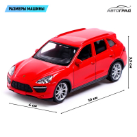 Машина металлическая PORSCHE CAYENNE TURBO, 1:43, цвет красный Машина металлическая PORSCHE CAYENNE TURBO, 1:43, цвет красный