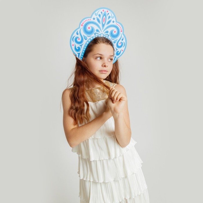 Новый год! Карнавальный кокошник &laquo;Зимняя королева&raquo; из фетра, с нанесением