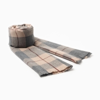 Палантин женский, цвет черный/бежевый, размер 70х180 см Палантин женский, цвет черный/бежевый, размер 70х180 см