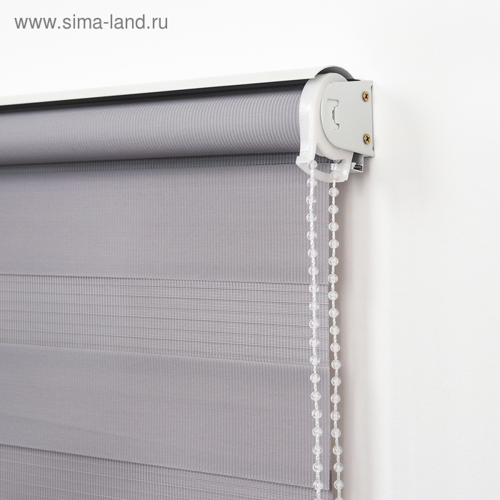 Штора рулонная &laquo;День-ночь&raquo;, 90&times;180 см (с учётом креплений 3,5 см), цвет серый