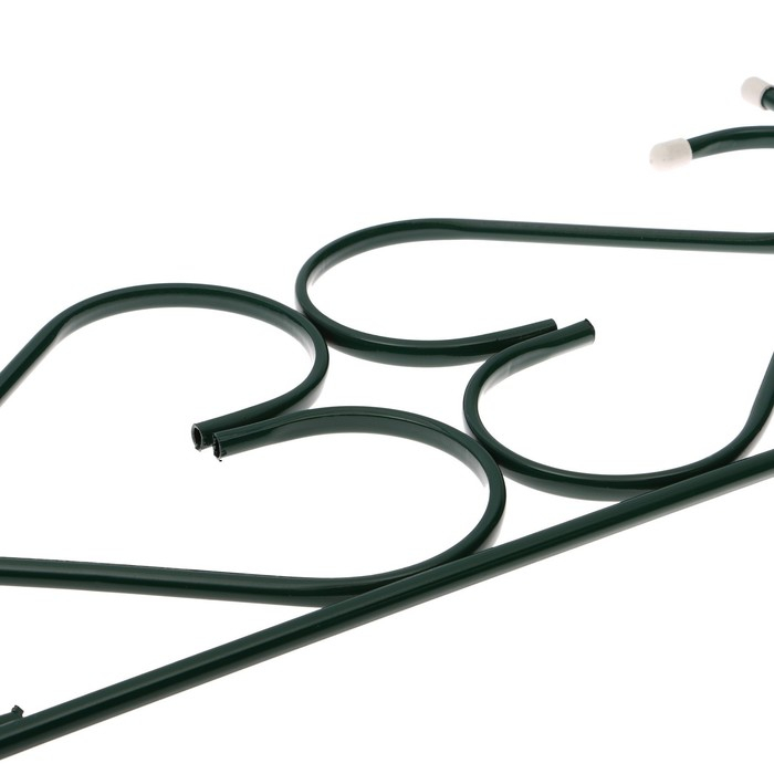 Ограждение декоративное, 51 &times; 320 см, 5 секций, с заглушками, металл, зелёное, &laquo;Дачный&raquo;