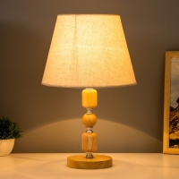 Настольная лампа "Лигнум" E27 40Вт светлое дерево 25х25х37,5 см RISALUX