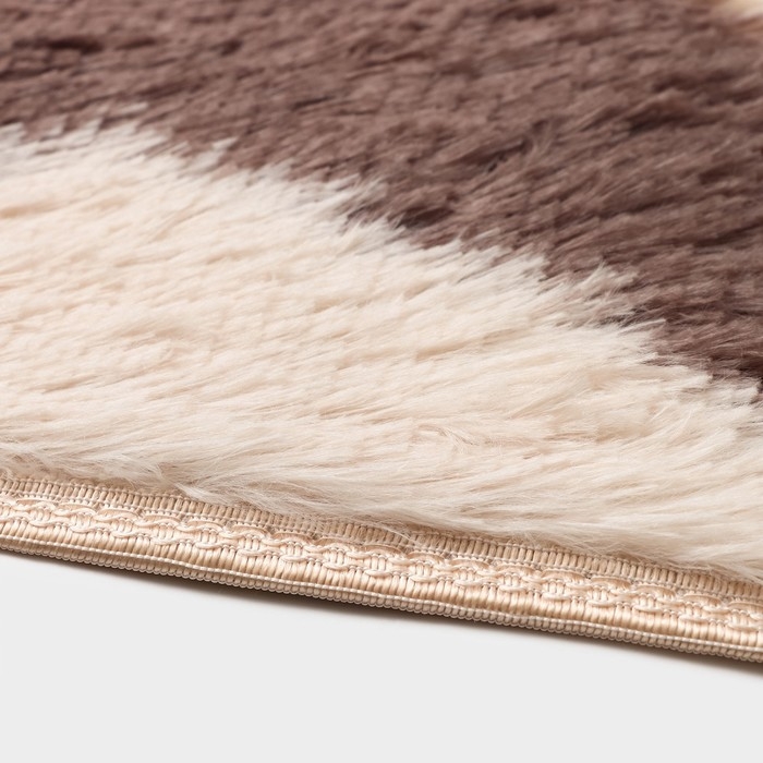 Коврик для дома Доляна «Зиг-заг», 40×60 см, цвет коричневый Коврик для дома Доляна «Зиг-заг», 40×60 см, цвет коричневый