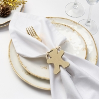 Новый год. Набор колец для салфеток 2 шт. "Пряник", цв. коричневый, 6*7 см, дерево Новый год. Набор колец для салфеток 2 шт. "Пряник", цв. коричневый, 6*7 см, дерево