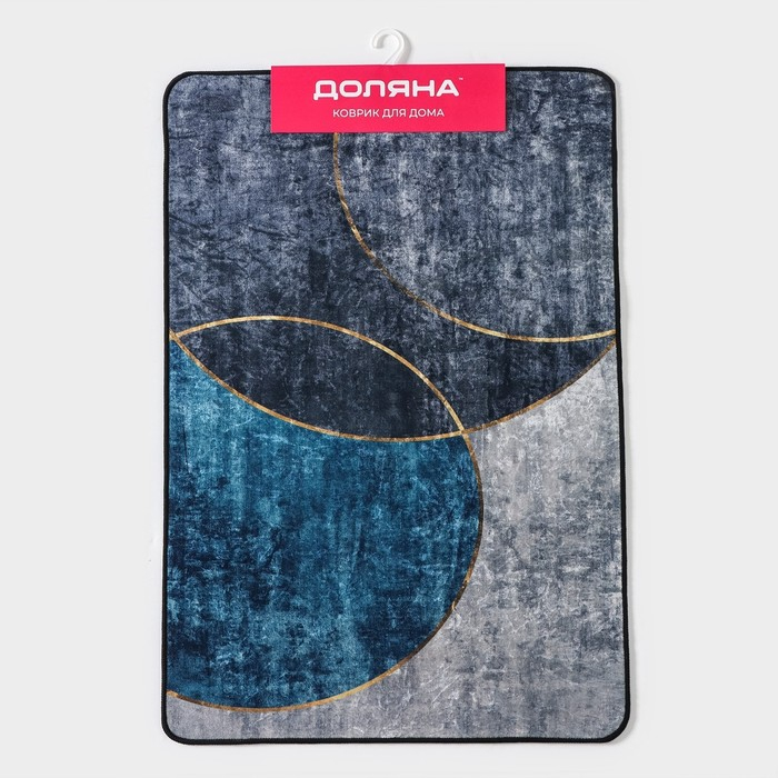 Коврик для дома Доляна &laquo;Мэни&raquo;, 60&times;90 см, цвет синий