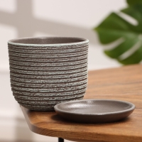 Горшок цветочный "Лоза" зелено-серый бук №1, 0,8 л Горшок цветочный "Лоза" зелено-серый бук №1, 0,8 л