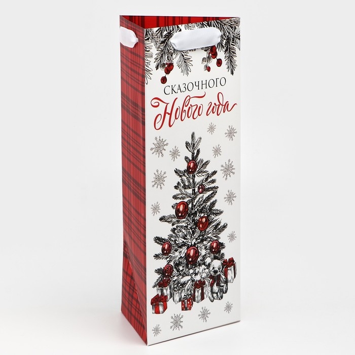 Пакеты под бутылку «Сказочного Нового года», 13 х 32 х 11,3 см , Новый год Пакеты под бутылку «Сказочного Нового года», 13 х 32 х 11,3 см , Новый год
