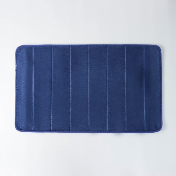 Коврик для ванной и туалета SAVANNA Memory foam, 50&times;80 см, цвет синий