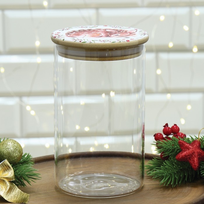 Новый год. Банка для хранения &laquo;Олененок&raquo;, 950 мл