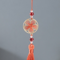 Подвеска текстиль, металл "Цветок в оправе" корица 1х3х19,5 см Подвеска текстиль, металл "Цветок в оправе" корица 1х3х19,5 см