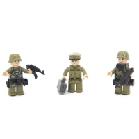Конструктор &laquo;Минифигурки трех солдатиков&raquo;