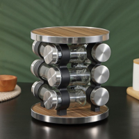 Набор для специй на подставке &laquo;Эко&raquo;, 19&times;21,5 см, 12 шт