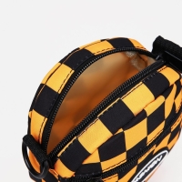 Сумка детская на молнии, наружный карман, регулируемый ремень, цвет чёрный/оранжевый