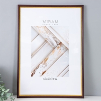 Фоторамка пластик "МИРАМ" 29.7х42 см, (A3) бук с золотом (пластиковый экран) Фоторамка пластик "МИРАМ" 29.7х42 см, (A3) бук с золотом (пластиковый экран)