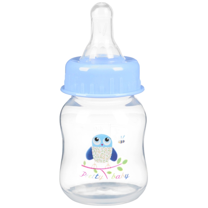 Бутылочка для кормления, 60 мл, +3 мес., цвет МИКС (фасовка по 3шт)