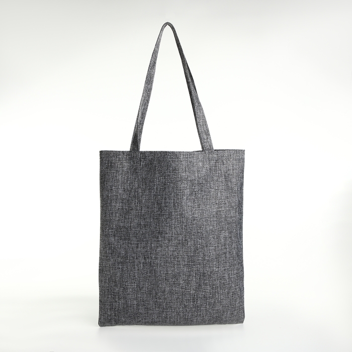 Шопер без застёжки, из текстиля, цвет серый Шопер без застёжки, из текстиля, цвет серый