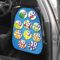 Накидка на сиденье автомобильное  Cartage Считаем цифры, ПВХ, 60 х 45 см, европодвес