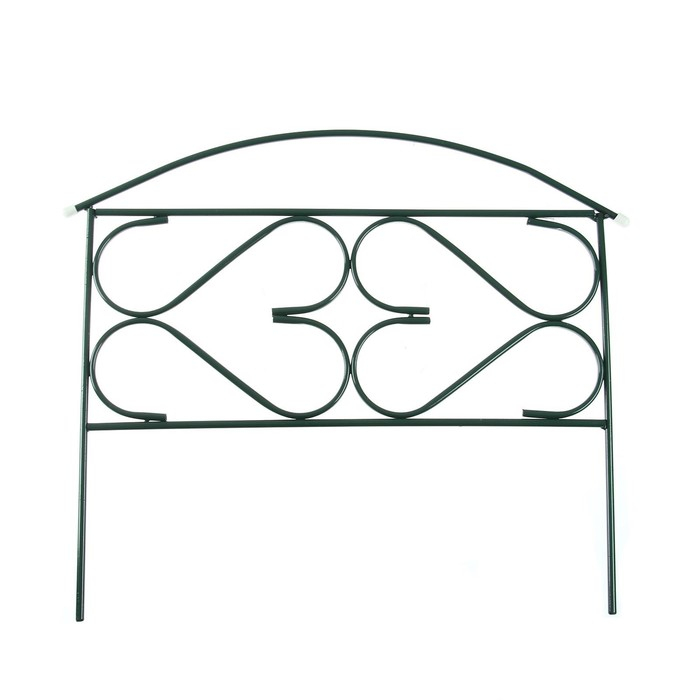 Ограждение декоративное, 50 &times; 315 см, 5 секций, металл, зелёное, &laquo;Дачный плюс&raquo;, Greengo